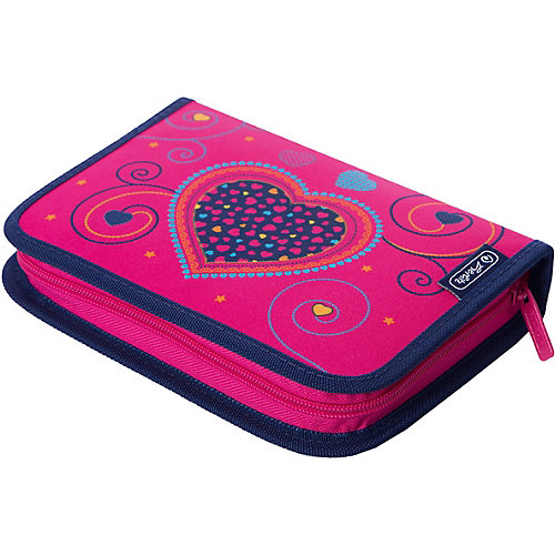 Пенал с наполнением Herlitz Pink Hearts, 31 предмет - розовый/розовый от herlitz