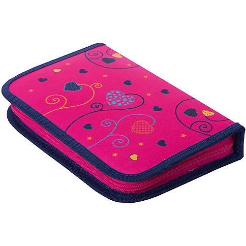 Пенал с наполнением Herlitz Pink Hearts, 31 предмет - розовый/розовый от herlitz