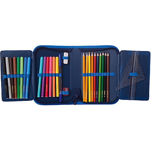 Пенал с наполнением Herlitz Blue Dino, 31 предмет - синий от herlitz