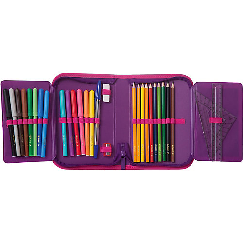 Пенал с наполнением Herlitz Melody Star, 31 предмет - фиолетовый от herlitz