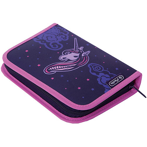 Пенал с наполнением Herlitz Unicorn Night, 31 предмет - фиолетовый от herlitz