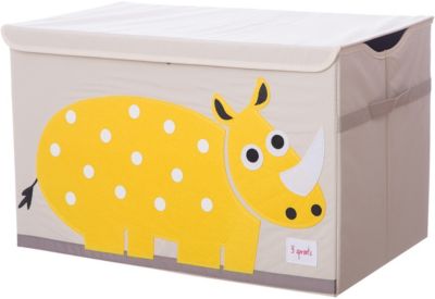 Сундук для хранения игрушек 3 Sprouts Жёлтый носорог (Yellow Rhino). Арт. 00055