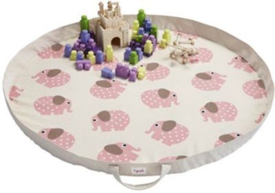 Игровой коврик-сумка 3 Sprouts Розовый слоник (Pink Elephant SPR1301). Арт. 00048