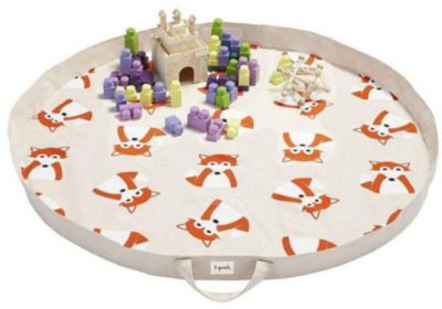 Игровой коврик-сумка 3 Sprouts Оранжевая лисичка (Orange Fox SPR1304). Арт. 00053