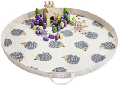 Игровой коврик-сумка 3 Sprouts Серый ёжик (Gray Hedgehog SPR1302). Арт. 00050