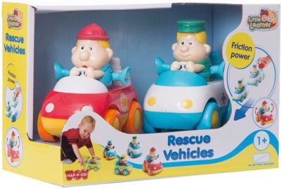 Спасательные машинки HAP-P-KID : пожарная+скорая помощь, 2 штуки в упаковке
