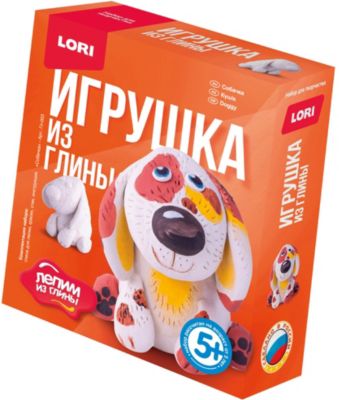 Набор для творчества LORI "Лепим игрушку из глины" Собачка