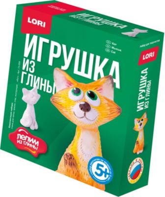 Набор для творчества LORI "Лепим игрушку из глины" Кот