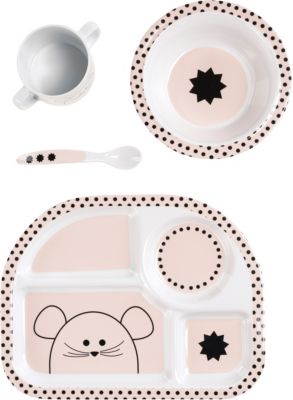 Kindergeschirrset, 4-tlg., Little Chums Mouse light pink rosa