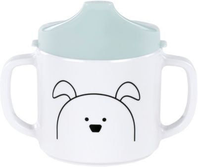 Trinklernbecher mit Doppelgriff, Little Chums Dog light mint