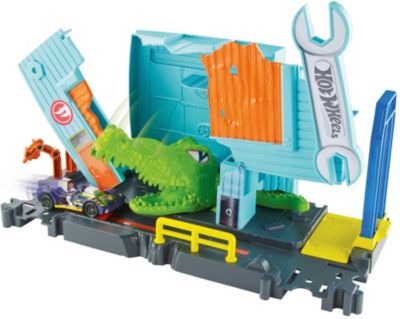 Hot Wheels City Kroko-Angriff Werkstattset