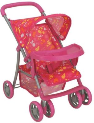 Коляска - трансформер Buggy Boom , розовый с разноцветными пятнами