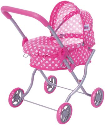 Коляска для кукол Buggy Boom , розовый в звездочку
