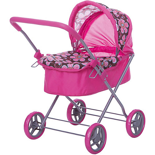 Коляска для кукол Buggy Boom, коричнево-розовая в горох от Buggy Boom