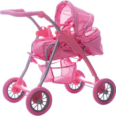 Коляска - трансформер Buggy Boom , светло-розовый с сердечками