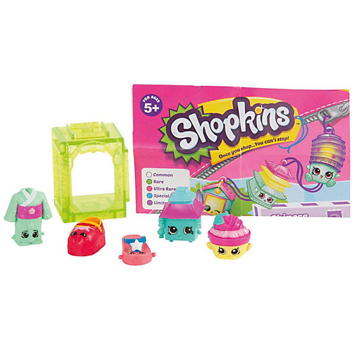 Фигурки Moose "Shopkins" с элементом здания Азия, 5 шт от Moose