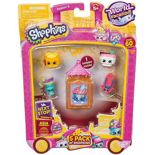 Фигурки Moose "Shopkins" с элементом здания Азия, 5 шт от Moose