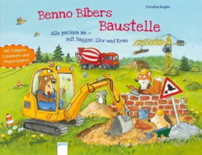 Buch - Benno Bibers Baustelle: Alle packen an - mit Bagger, LKW und Kran