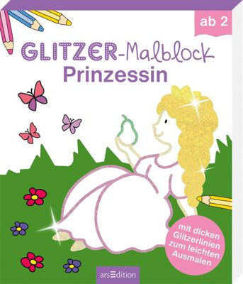 Buch - Glitzer-Malblock: Prinzessin