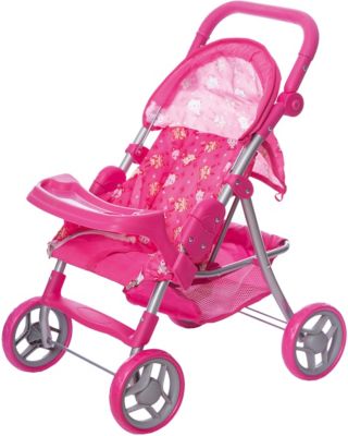 Коляска-трансформер для кукол   Buggy Boom cерия Скайна (Skyna), розовая с кошками