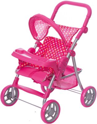 Коляска-трансформер для кукол   Buggy Boom cерия Скайна (Skyna), розовая в горошек