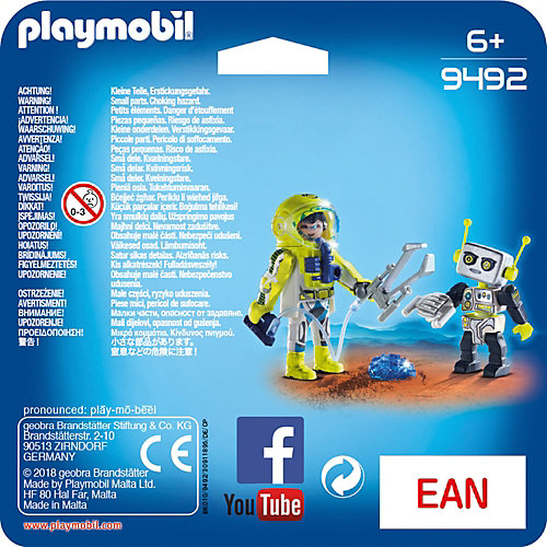 Конструктор Playmobil «Космос:Набор Астронавт и робот» от PLAYMOBIL®