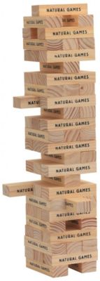 Natural Games Wackel-Turm mit 60 Spielsteine 