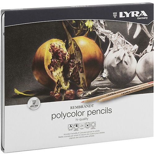 Профессиональные художественные карандаши POLYCOLOR, 24 цветов от LYRA