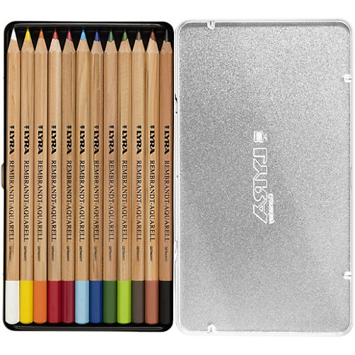 Профессиональный набор акварельных карандашей POLYCOLOR, 12 цветов от LYRA