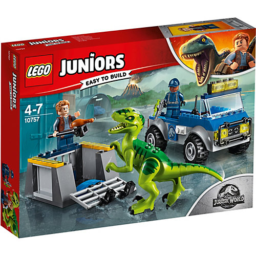 Конструктор LEGO Juniors 10757: Грузовик спасателей для перевозки раптора от LEGO