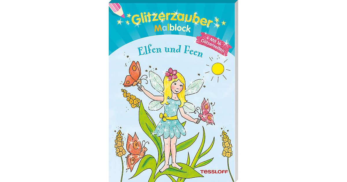 Buch - Glitzerzauber-Malblock: Elfen und Feen