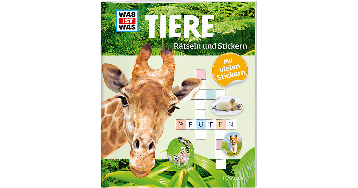 Spielzeug: Tessloff Verlag Buch - WAS IST WAS: Tiere, Rätseln und Stickern