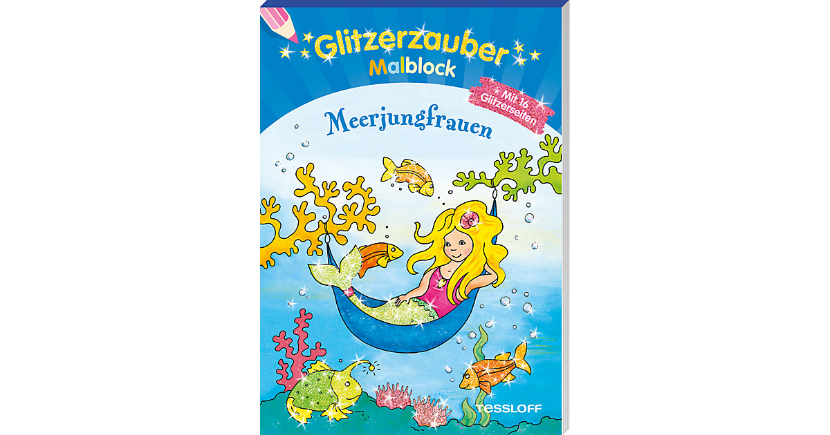 Buch - Glitzerzauber-Malblock: Meerjungfrauen