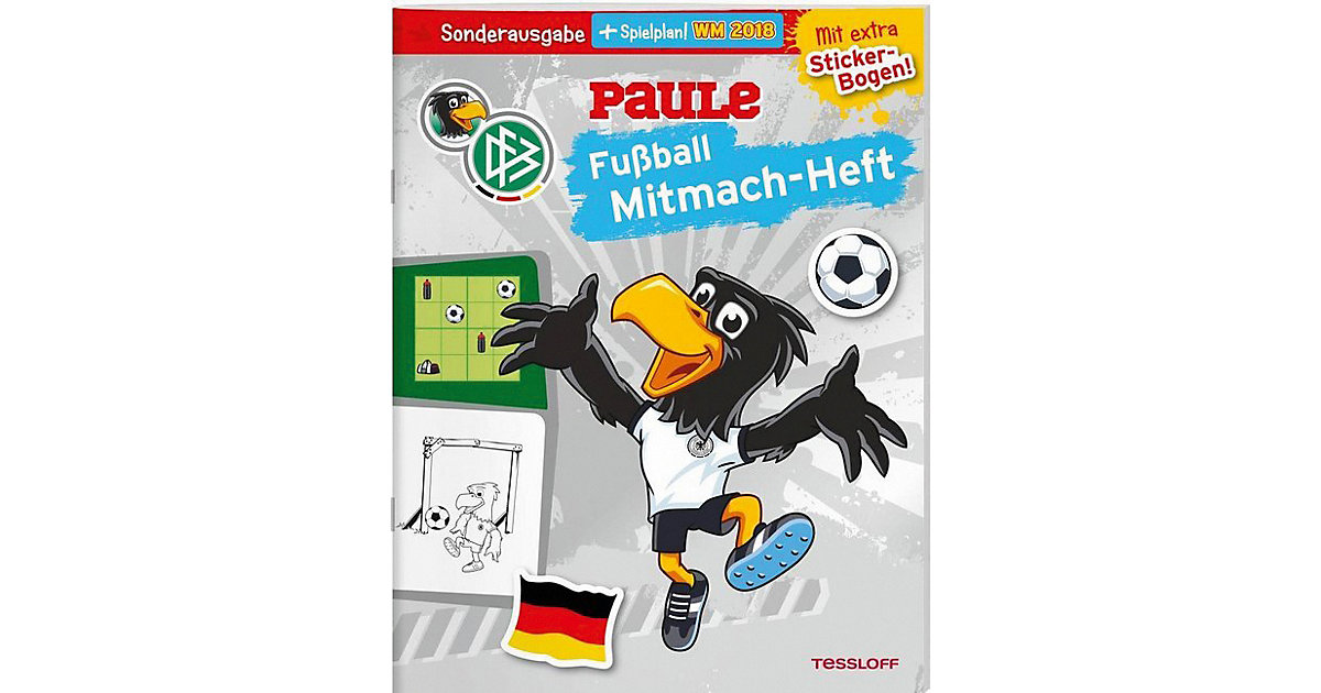 Spielzeug: Tessloff Verlag Buch - DFB PAULE Fußball Mitmach-Heft zur WM 2018 (mit Spielplan)