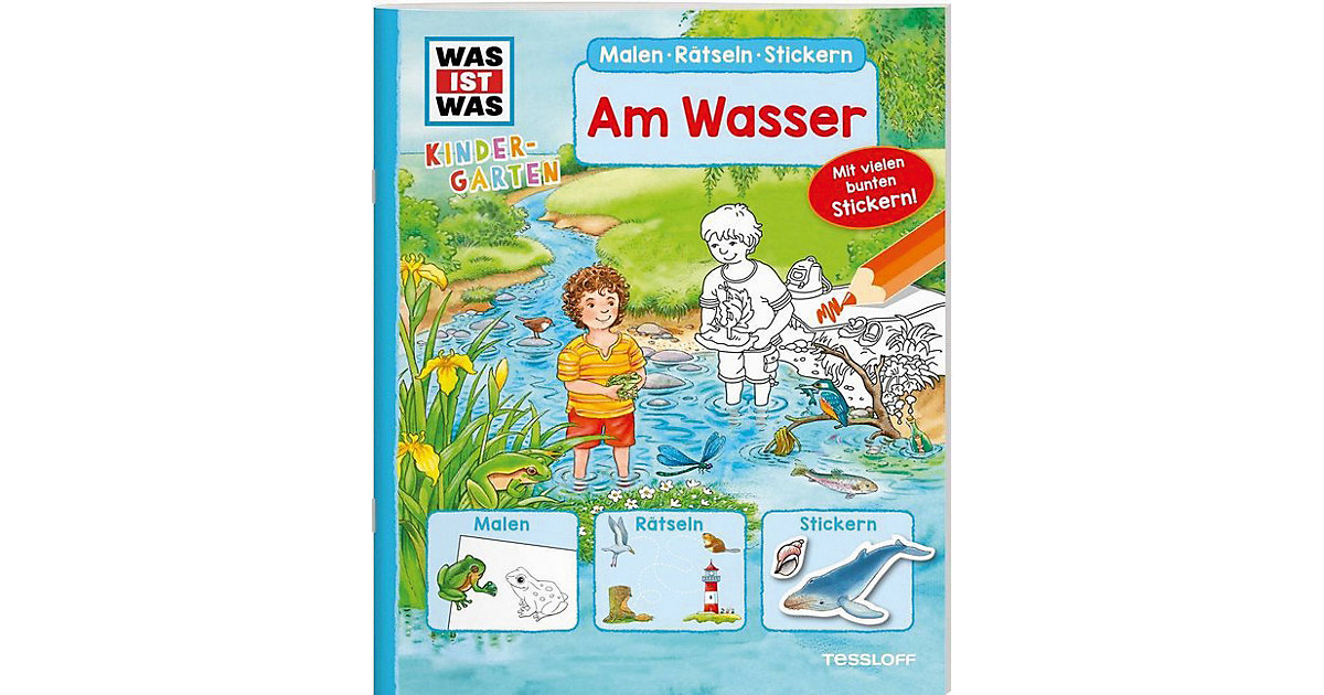 Buch - WAS IST WAS Kindergarten: Am Wasser, Malen Rätseln Stickern