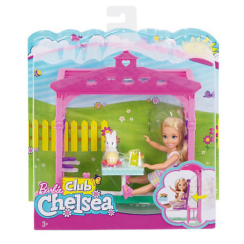 Игровой набор с мини-куклой Barbie Челси с беседкой от Mattel