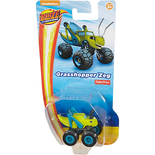 Маленькая машинка Fisher-Price "Вспыш и чудо-машинки" Грузовик-кузнечик от Mattel