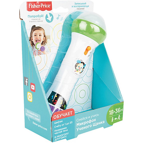 Интерактивная игрушка Fisher-Price "Смейся и учись" Микрофон Учёного щенка от Mattel