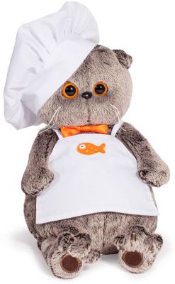 Мягкая игрушка Budi Basa Кот Басик-повар со сковородкой, 25 см