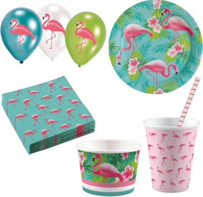 Partyset Flamingo, 63-tlg.
