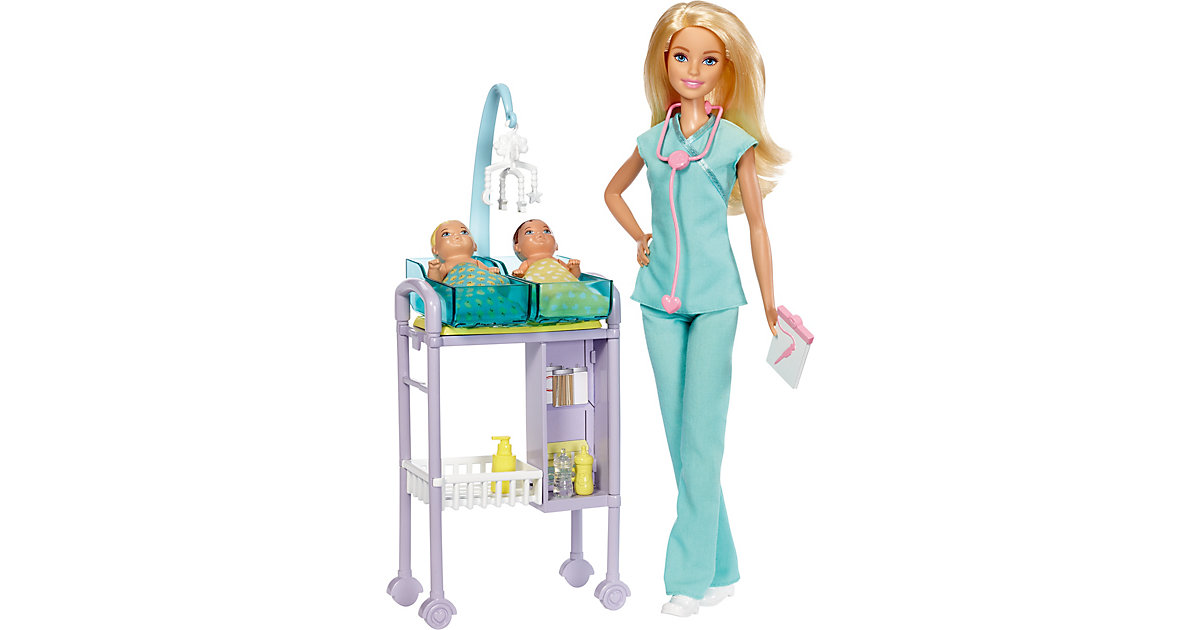 Barbie Kinderärztin Puppe (blond) und Spielset
