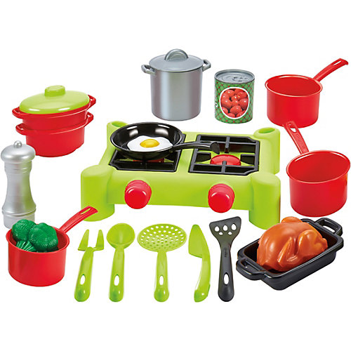 Игровой набор Ecoiffier 100% Chef плита с продуктами, 21 предмет от écoiffier