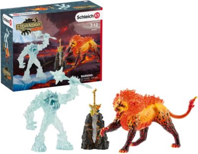 SCHLEICH 42455 Eldrador: Kampf um die Superwaffe - Frostmonster vs. Feuerlwe