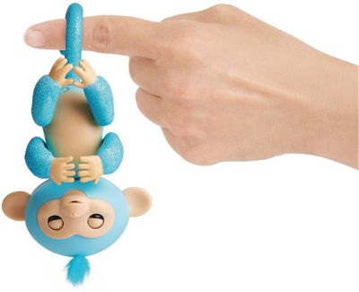 Интерактивная обезьянка Fingerlings Амелия, 12 см (изумрудная) WowWee