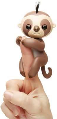 Интерактивный ленивец Fingerlings Кингсли, 12 см (коричневый) WowWee