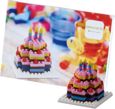 Gl�ckwunschkarte BRIXIES Birthday Kuchen bunt