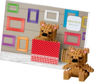 Glckwunschkarte BRIXIES Teddy Br braun