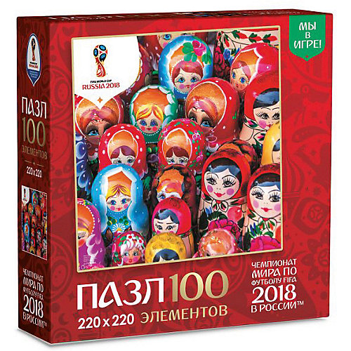 Пазл Origami FIFA-2018 "Матрёшки" Красочные матрёшки, 100 элементов от Origami