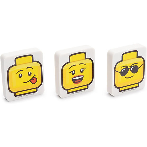 Набор ластиков LEGO (3 шт., цвет: желтый) LEGO iconic (смайлик) от LEGO