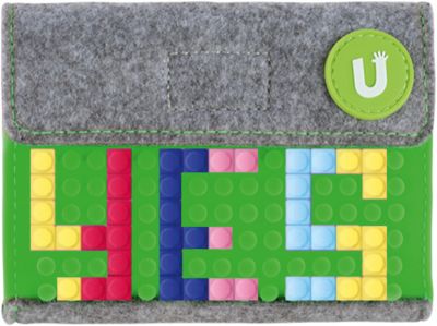 Пиксельный кошелек Upixel «Pixel felt small wallet», зеленый
